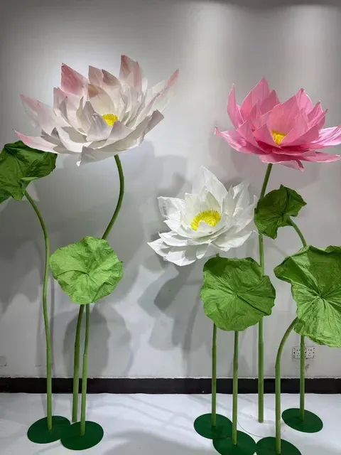 Giant lotus paper flowers